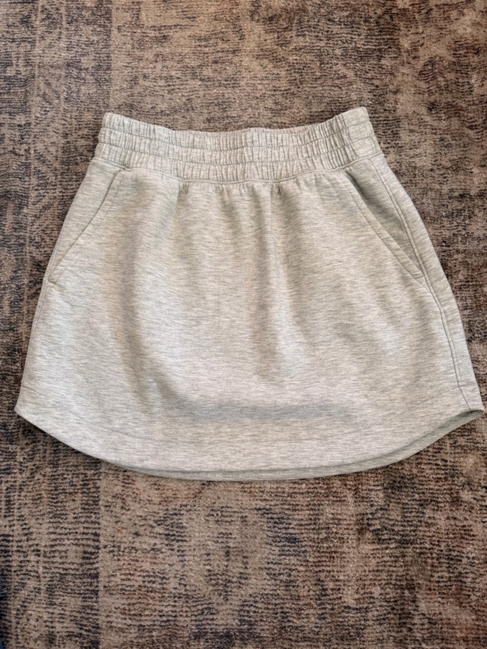 A&F YPB athletic  Elastic-Waist Heather Gray Skirt
